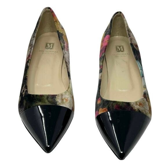 NWOT Bruno Magli Solena Crushed Velvet Floral Pointed Toe Flat Size39 - Picture 2 of 6